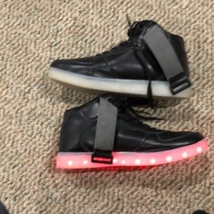 All black light up shoes